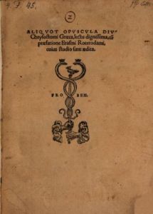 008_GB_8_Basel_Froben_Chrysostomus_Epistole_Titlepage
